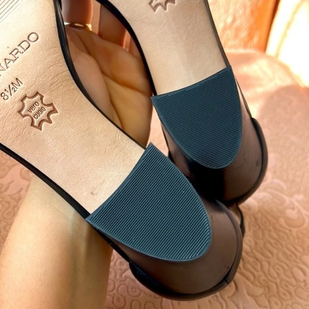 Brand New Bernardo Bethany Sandal Genuine Leather Black Heeled Braided Strap